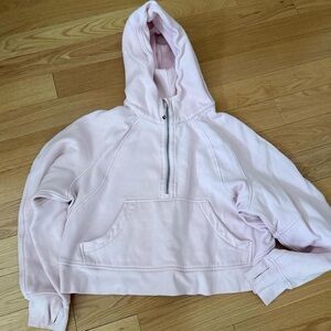 Light Pink Half-Zip Hoodie